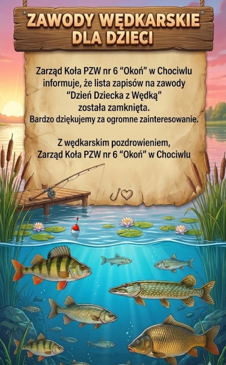 Dzień Dziecka z wędką - lista zapisów zamknięta