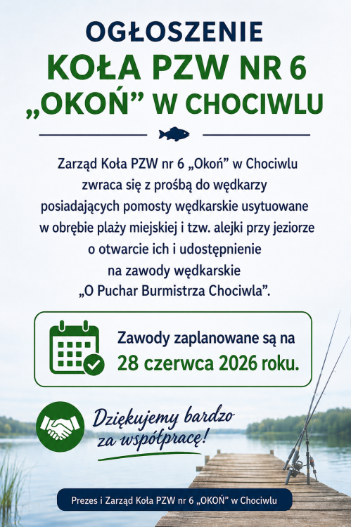 Prośba o otwarcie pomostów